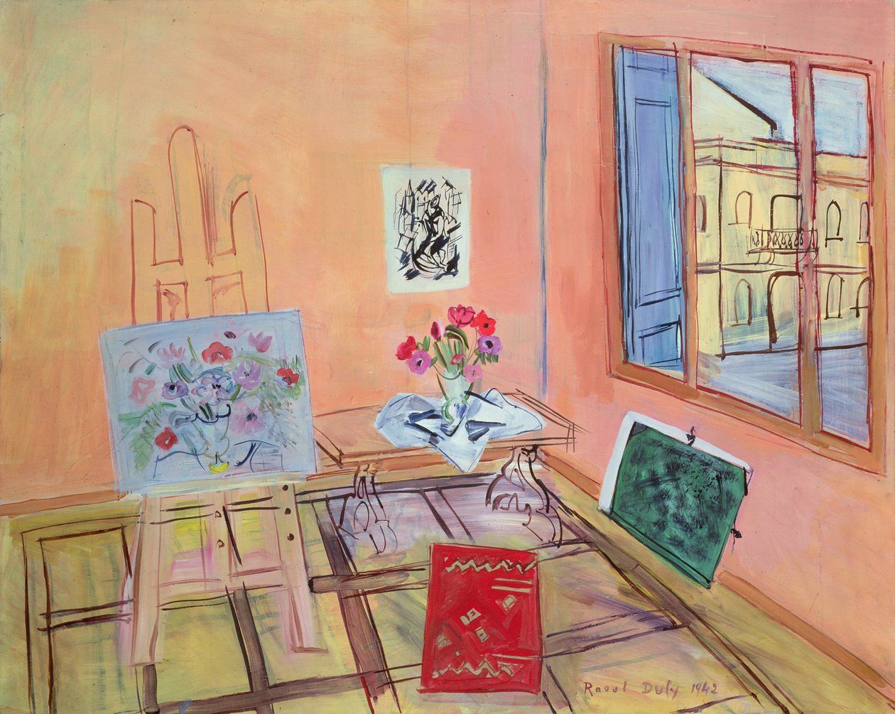 Studio kukkien kanssa tekijältä Raoul Dufy