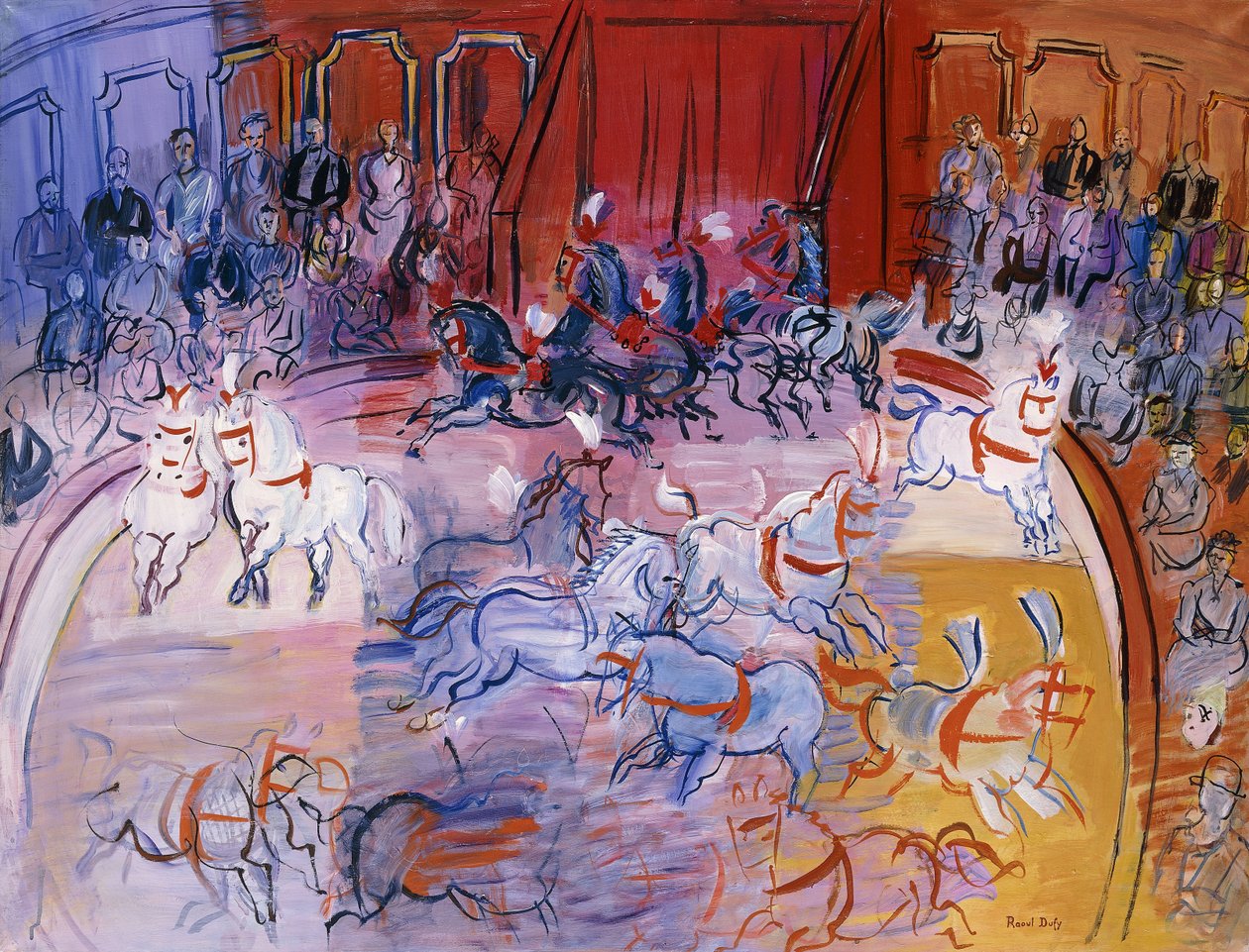 The Big Top, noin 1935 (öljy kankaalle). tekijältä Raoul Dufy