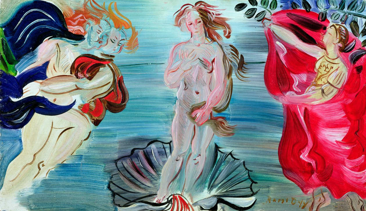 Venuksen syntymä, noin 1940 (öljy paneelille) tekijältä Raoul Dufy