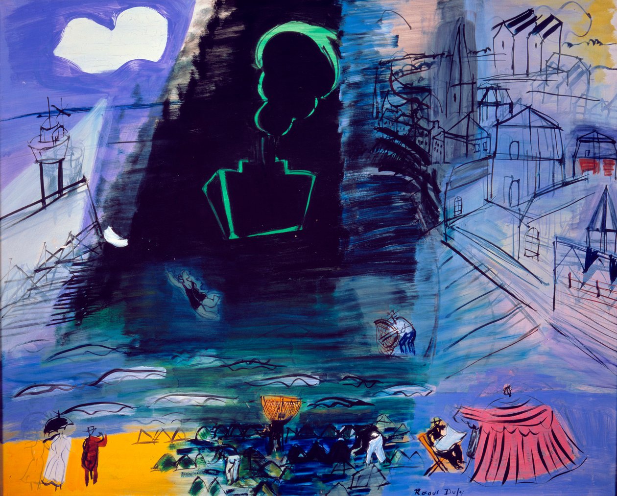 Musta rahti, 20. vuosisata (öljy kankaalle) tekijältä Raoul Dufy