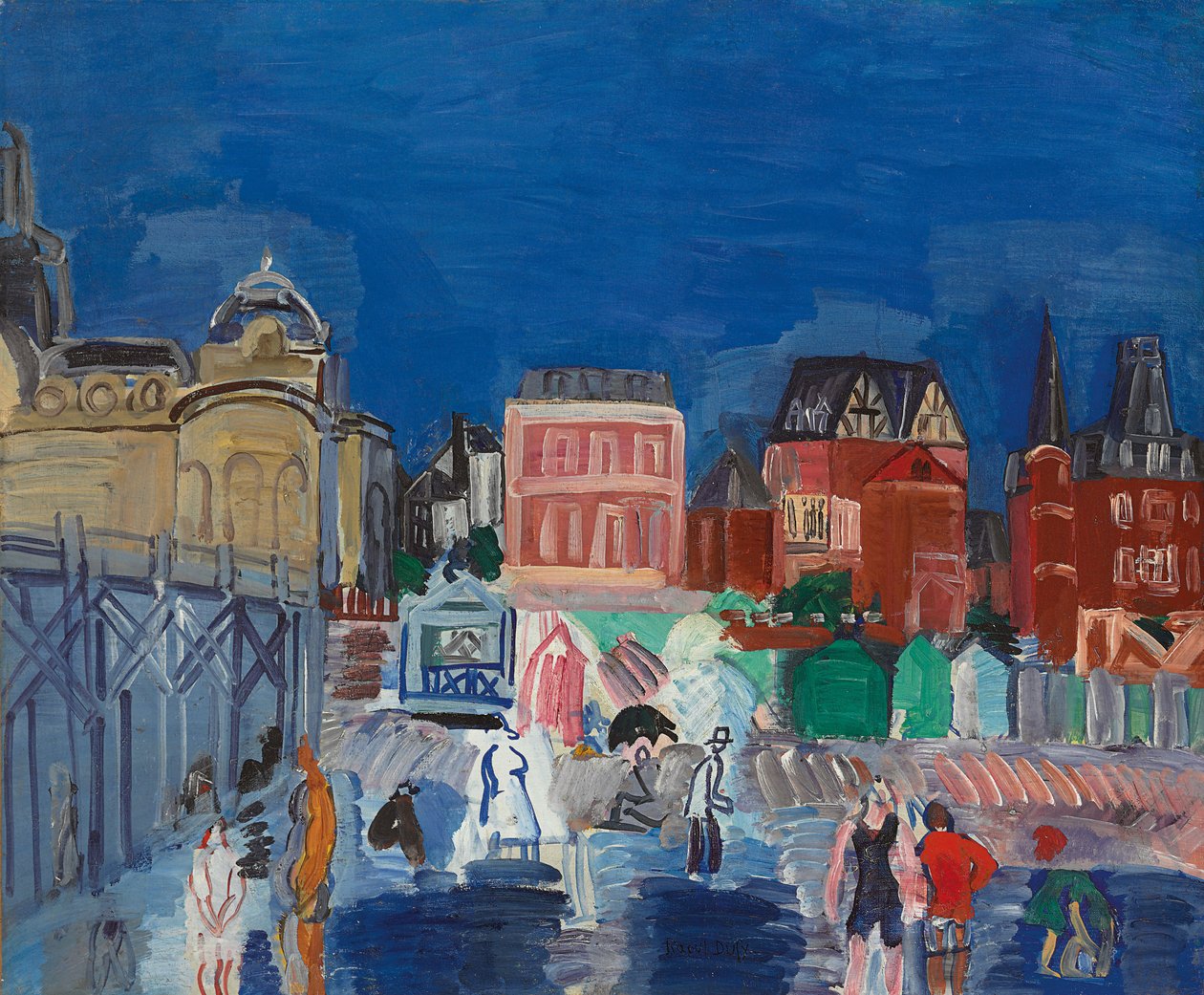 Marie-Christinen kylpylät; Les bains Marie-Christine tekijältä Raoul Dufy