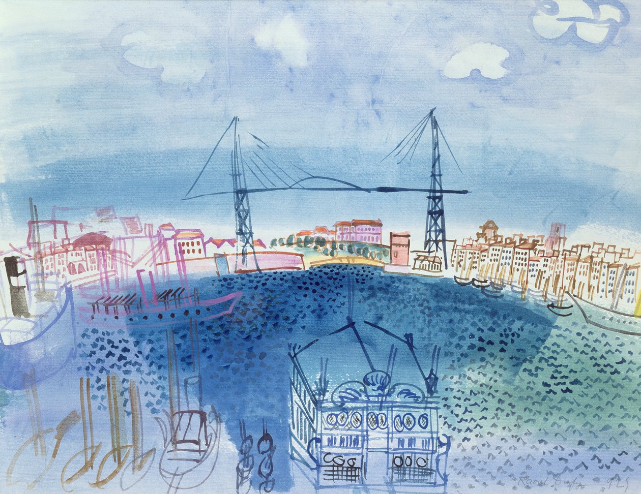 Marseillen vanha satama tekijältä Raoul Dufy