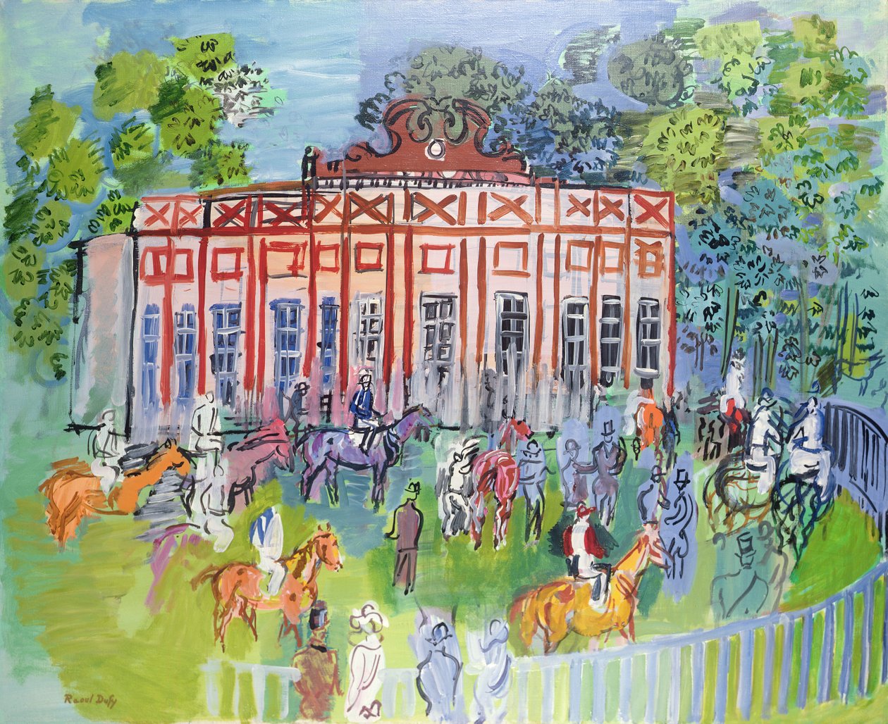 Paddock Chantillyssä tekijältä Raoul Dufy