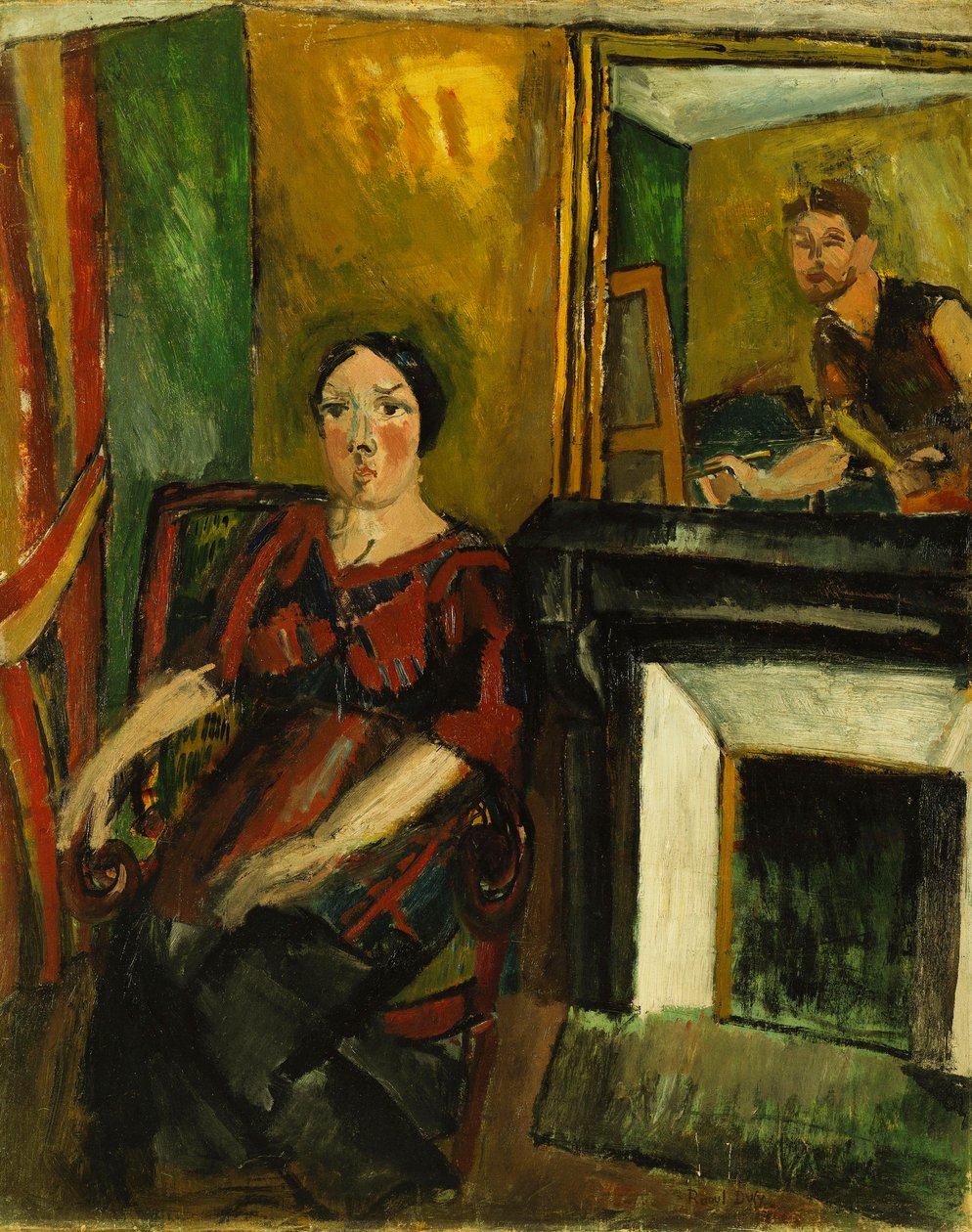 Taidemaalari ja hänen mallinsa; Le Peintre et son Modele (Taidemaalari ja hänen mallinsa) tekijältä Raoul Dufy