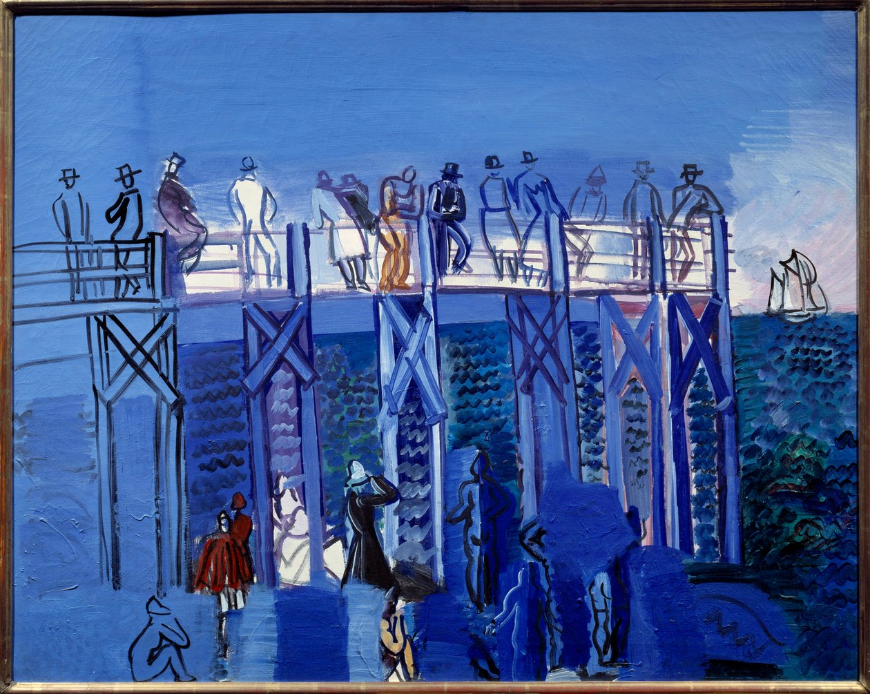 Le Havren laituri ja ranta tekijältä Raoul Dufy