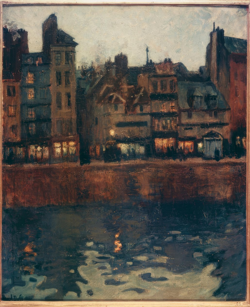 Le Havren satama iltahämärässä tekijältä Raoul Dufy