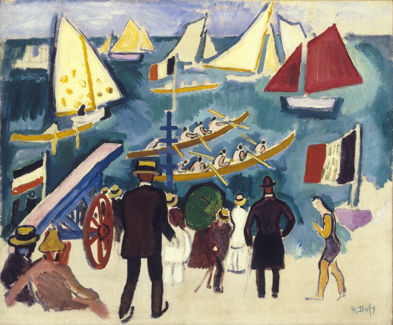 Regatta, noin 1908-10 (öljy kankaalle). tekijältä Raoul Dufy