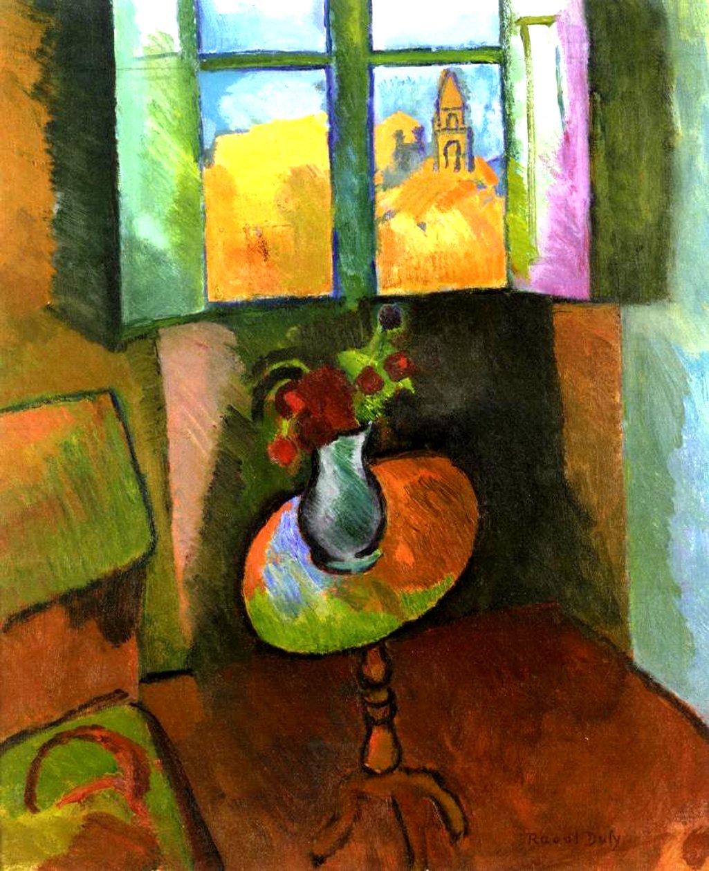 Pyöreä pöytä, rue Seguier tekijältä Raoul Dufy