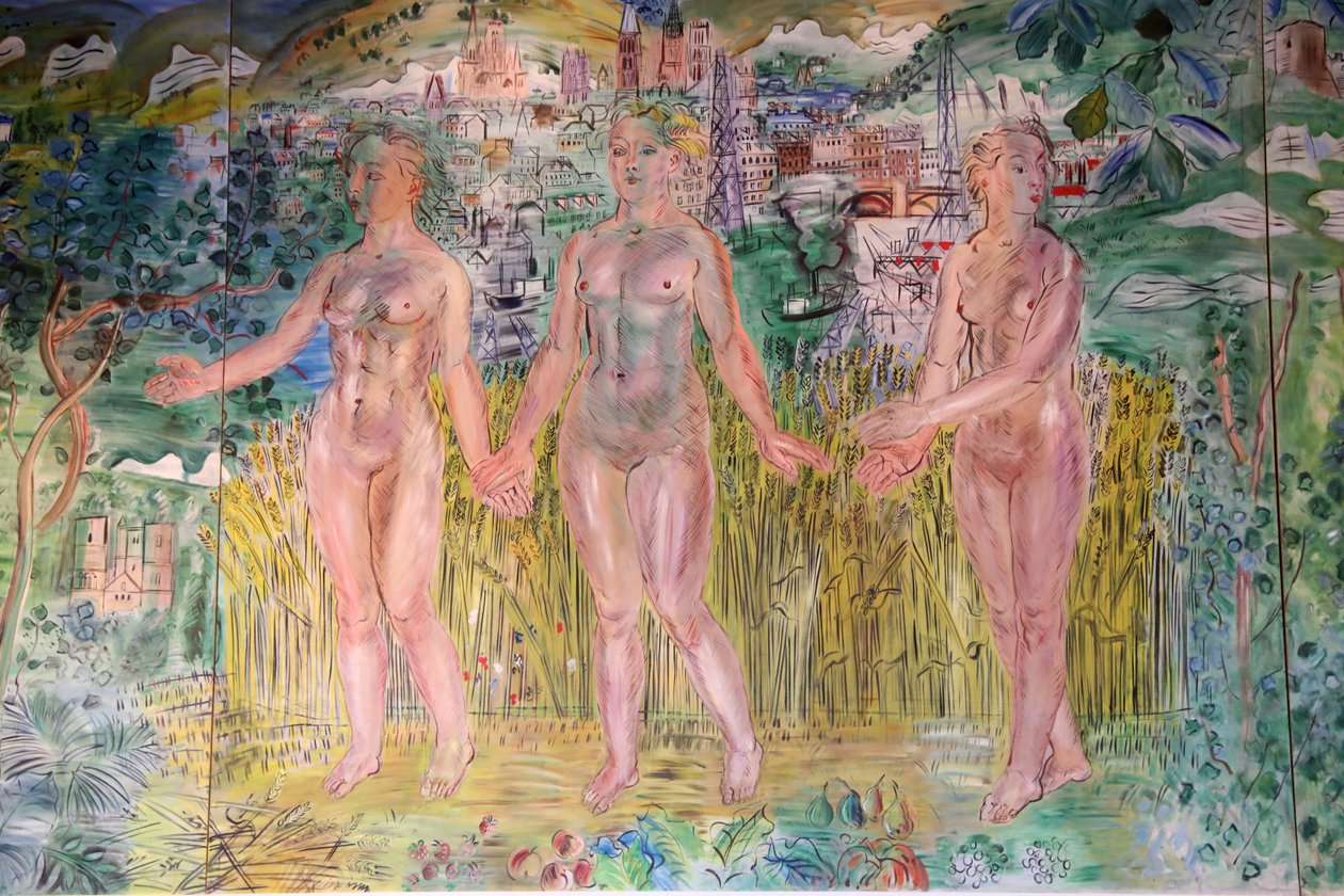 Seine, Pariisista merelle, yksityiskohtainen kuva tekijältä Raoul Dufy