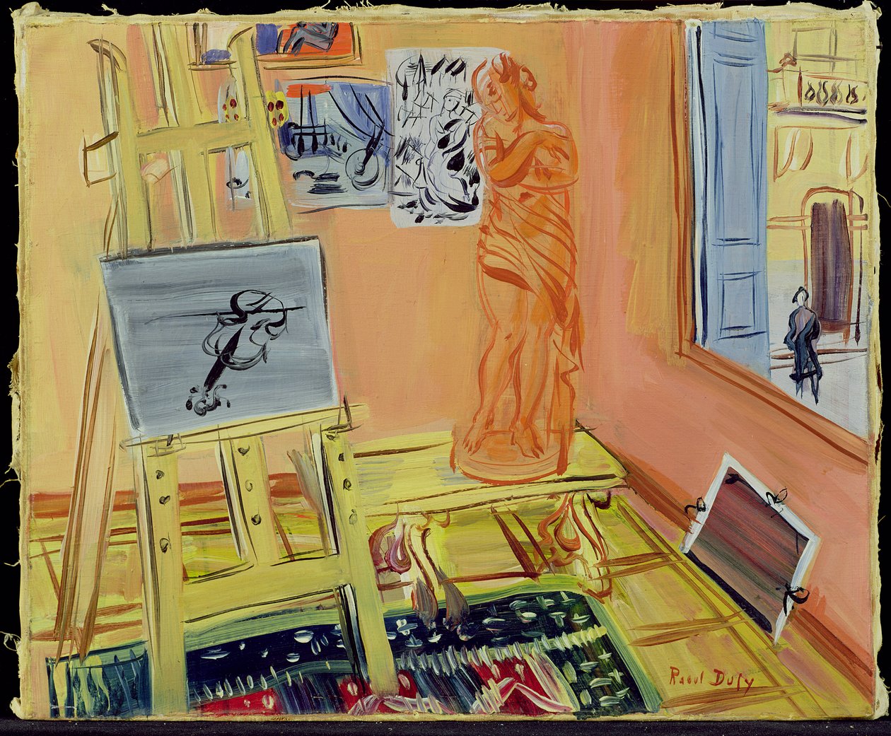 Ateljee, noin 1942 (öljy kankaalle). tekijältä Raoul Dufy