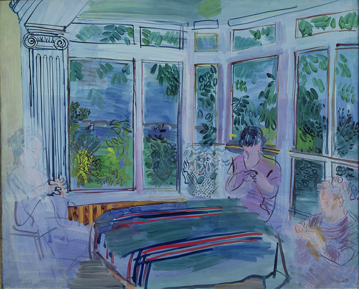 Villervillen veranta (öljy kankaalle) tekijältä Raoul Dufy