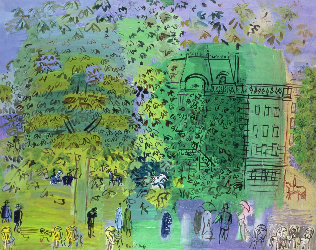Bois de Boulognen katu, Pariisi tekijältä Raoul Dufy