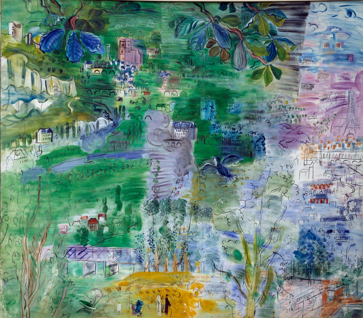 Seine de Paris -joen suistoalue (oikea osa). tekijältä Raoul Dufy