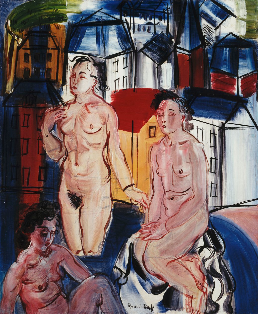 Kolme uimaria; Trois Baigneuses tekijältä Raoul Dufy