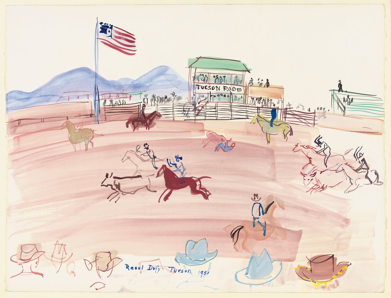 Tucson Rodeo tekijältä Raoul Dufy