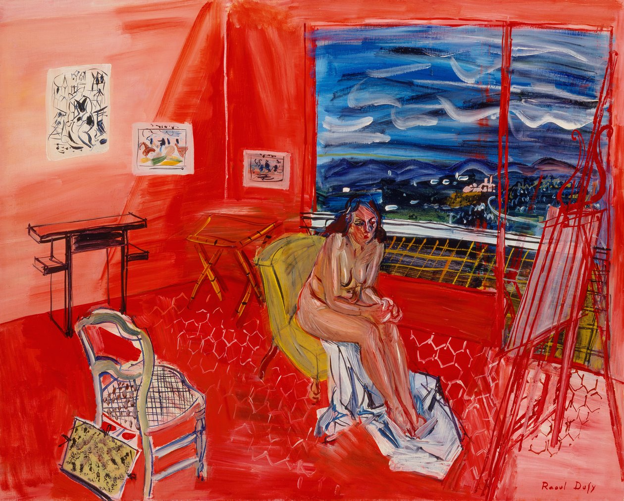 Vence Workshop (öljy kankaalle) tekijältä Raoul Dufy