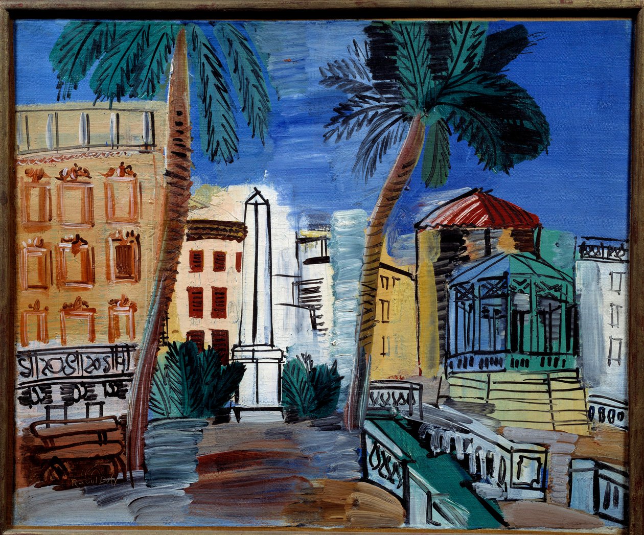 Näkymä Hyeresin obeliskista tekijältä Raoul Dufy