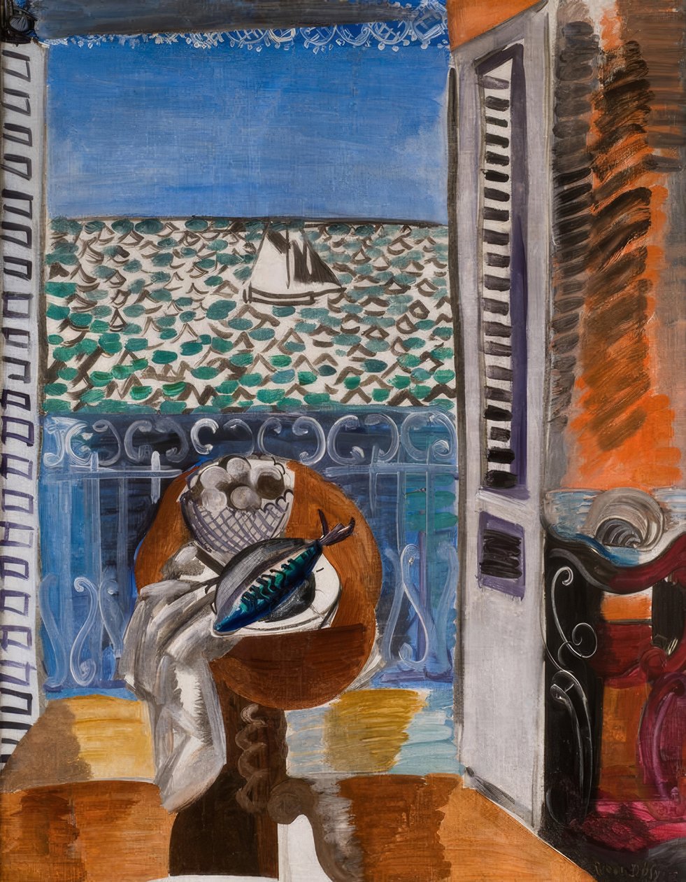 Näkymä ikkunan läpi, Nice tekijältä Raoul Dufy