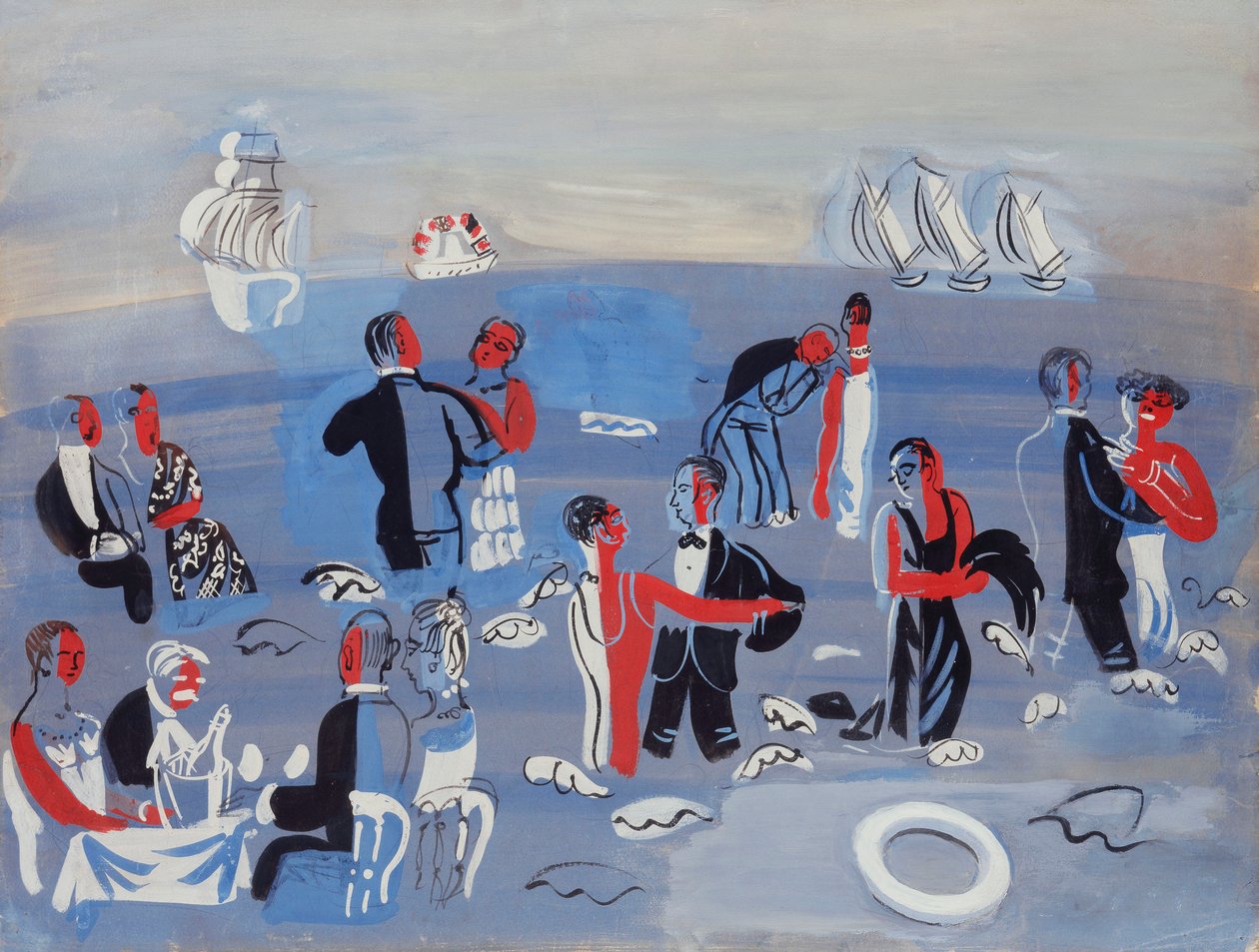 Veden vastaanotto; vastaanotto Nautique tekijältä Raoul Dufy