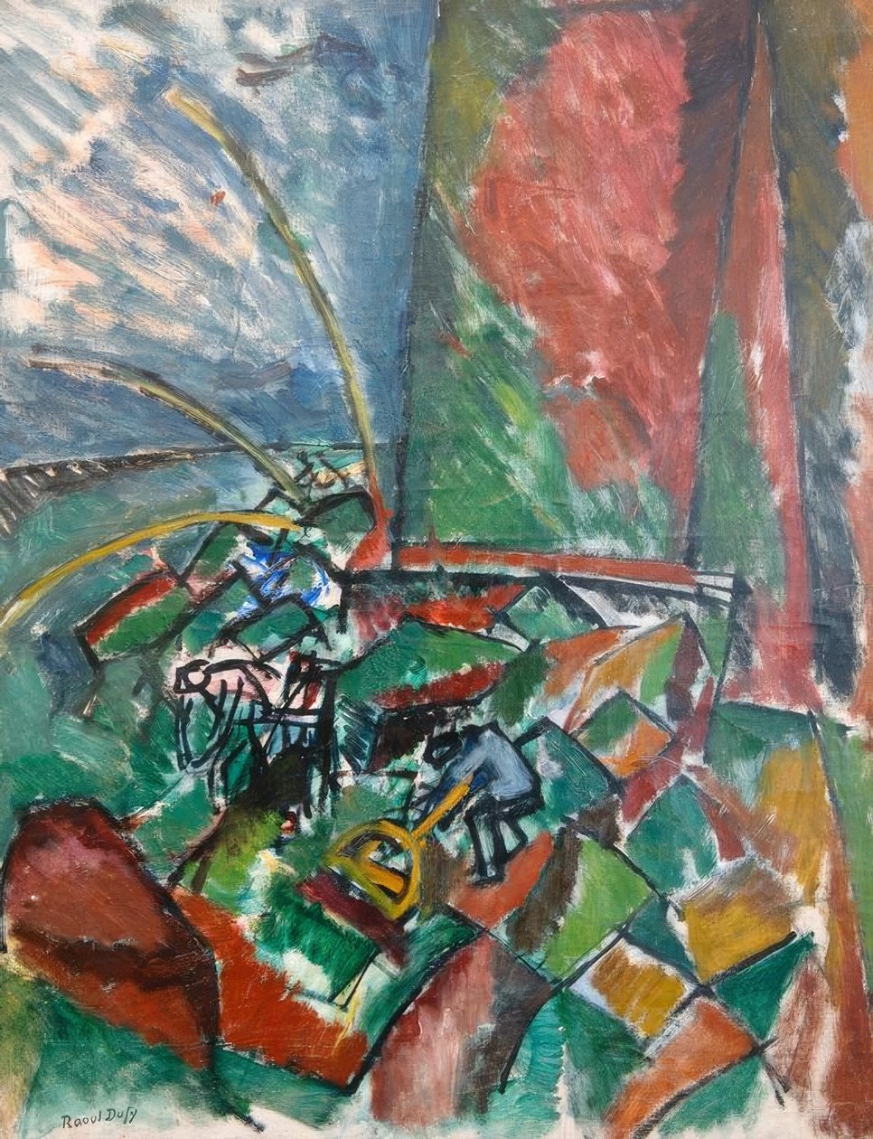Trooleilla Le Havren sillalla tekijältä Raoul Dufy