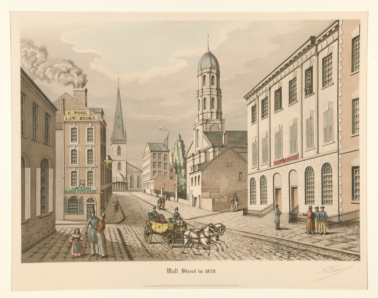 Wall Street vuonna 1829 tekijältä Raoul Varin