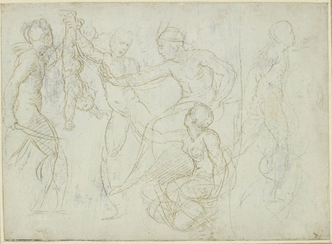 Recto: Salomon tuomio, WA1846.196 tekijältä Raffaello Sanzio Raphael