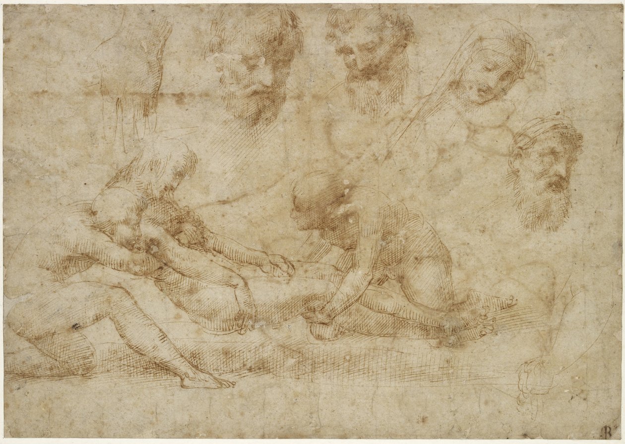 Studies for a Deposition, WA1846.172 tekijältä Raffaello Sanzio Raphael