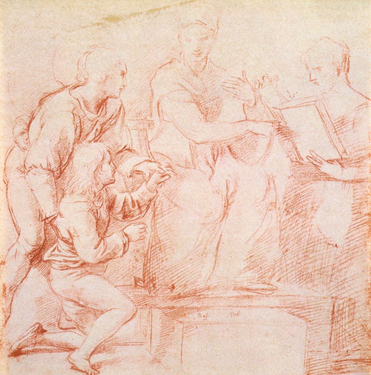 Tutkimus "Sacre Conversazione" (liitu) tekijältä Raffaello Sanzio Raphael