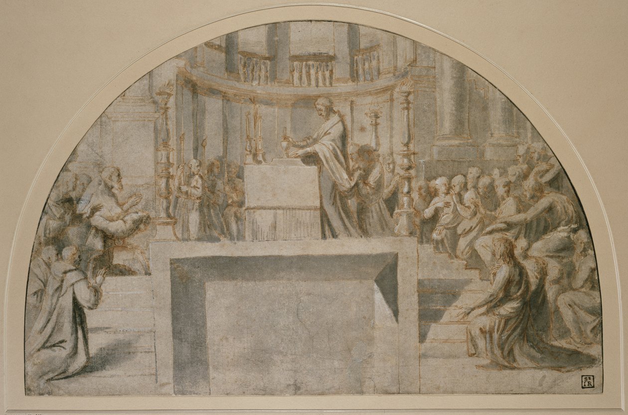 Ihmeellinen messu Bolsenassa, WA1846.273 tekijältä Raffaello Sanzio Raphael