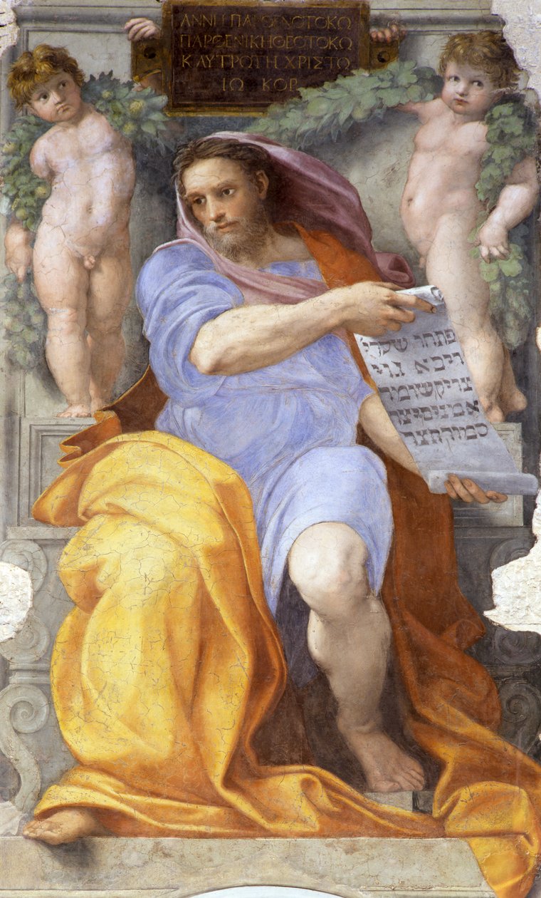 Profeetta Jesaja, 1512 tekijältä Raffaello Sanzio Raphael