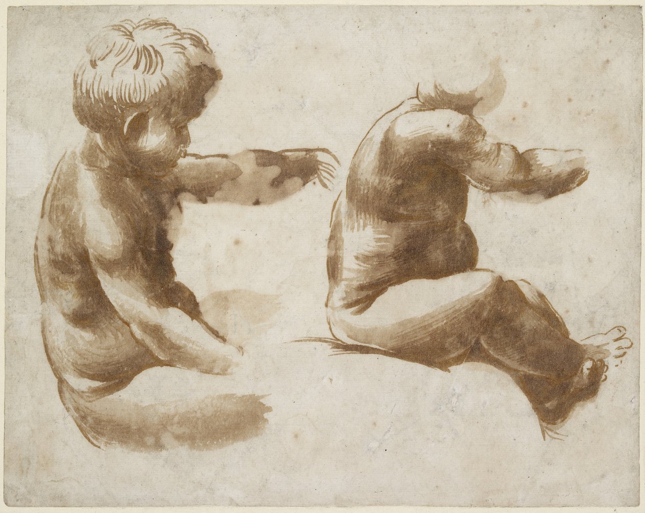 Kaksi alaston lapsen elämää koskevaa tutkimusta, WA1846.213 tekijältä Raffaello Sanzio Raphael