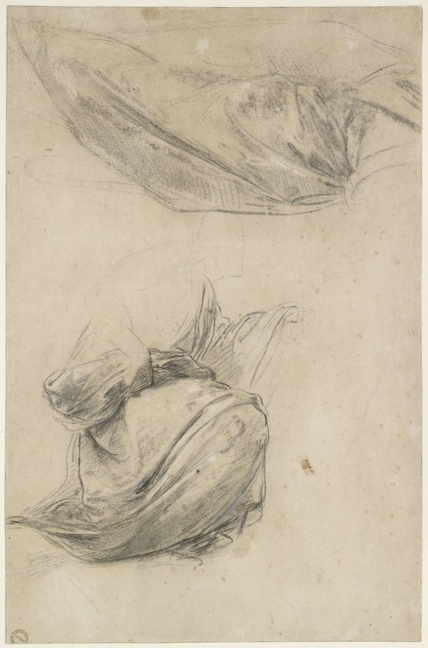 Two Studies of Drapery, WA1846.184 tekijältä Raffaello Sanzio Raphael