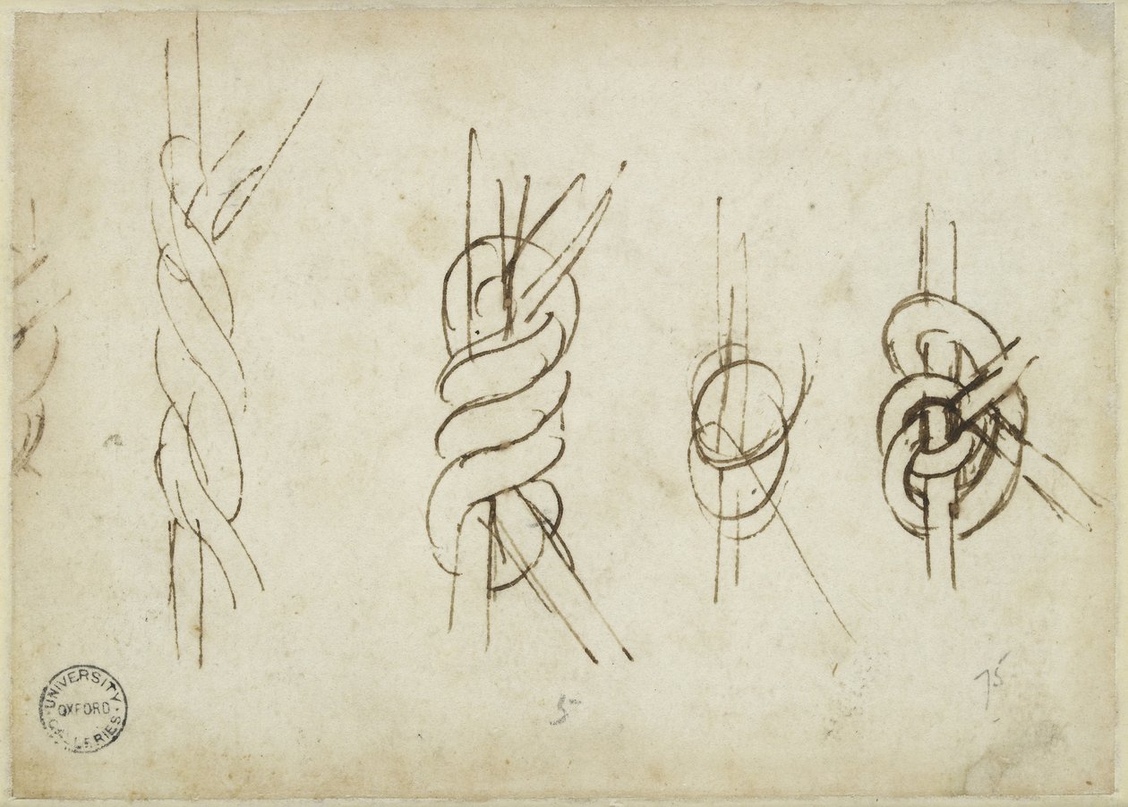 Verso: Five Sketches of Strapwork, WA1846.196 tekijältä Raffaello Sanzio Raphael