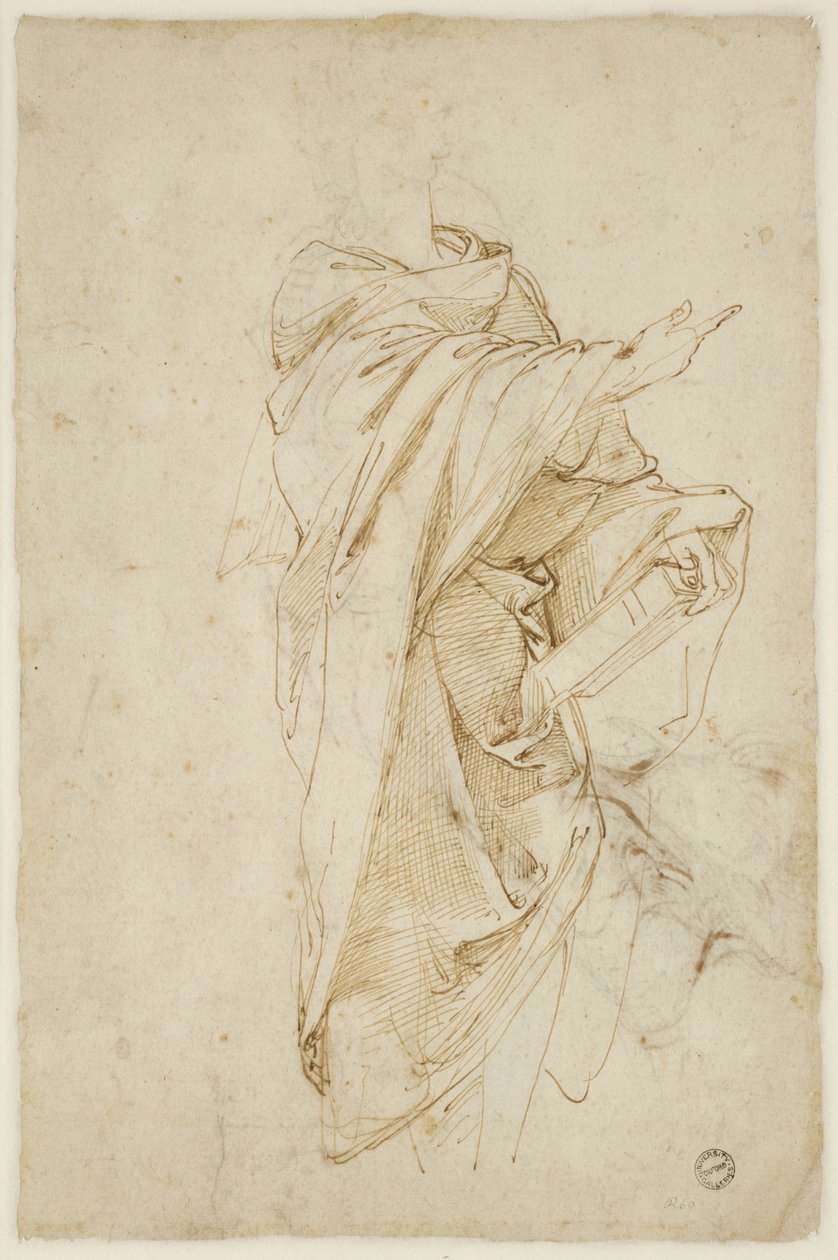 Verso: Study for the Figure Vergil, WA1846.182 tekijältä Raffaello Sanzio Raphael