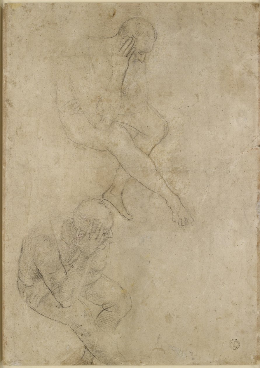 Verso: Kaksi tutkimusta iäkkäästä miehestä, WA1846.210 tekijältä Raffaello Sanzio Raphael