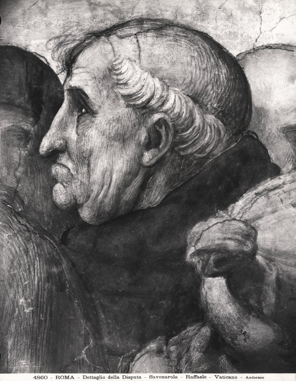 Savonarolan muotokuva (1452-98) La Disputasta Stanza della Segnaturassa, 1508-11 tekijältä Raffaello Sanzio Raphael