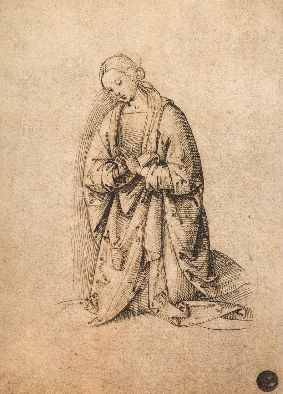 Adoring Virgin; piirustus Raphael, Gallerie dellAccademia, Venetsia tekijältä Raffaello Sanzio Raphael