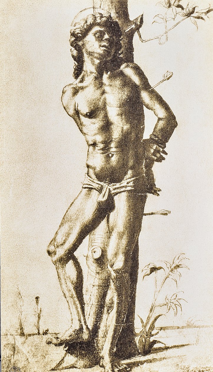 Raffaello Sanzion piirustus pyhimyksestä. Piirustus- ja grafiikkakaappi, Uffizi-galleria, Firenze tekijältä Raffaello Sanzio Raphael