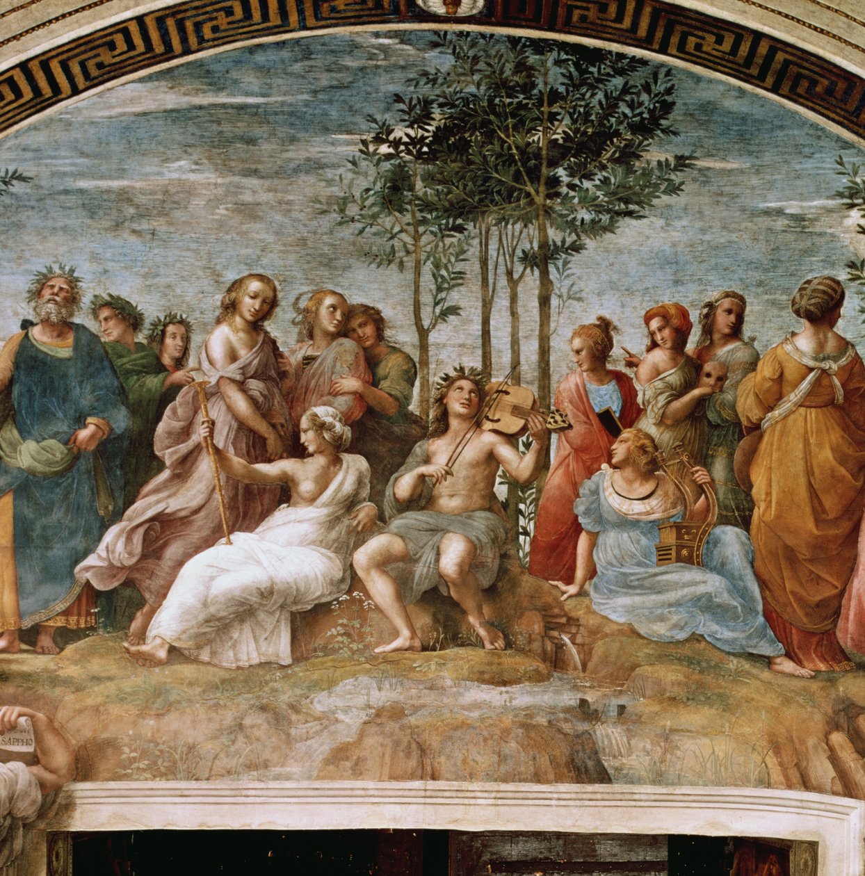 Parnassus, Stanza della Segnatura, 1510-11 tekijältä Raffaello Sanzio Raphael