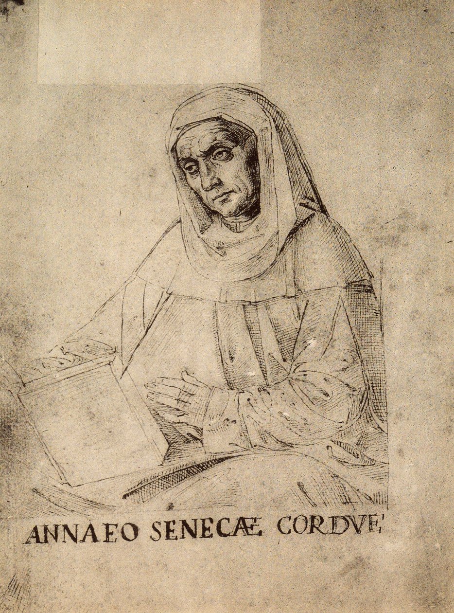 Senecan muotokuva; piirustus Raphael, Gallerie dellAccademia, Venetsia tekijältä Raffaello Sanzio Raphael
