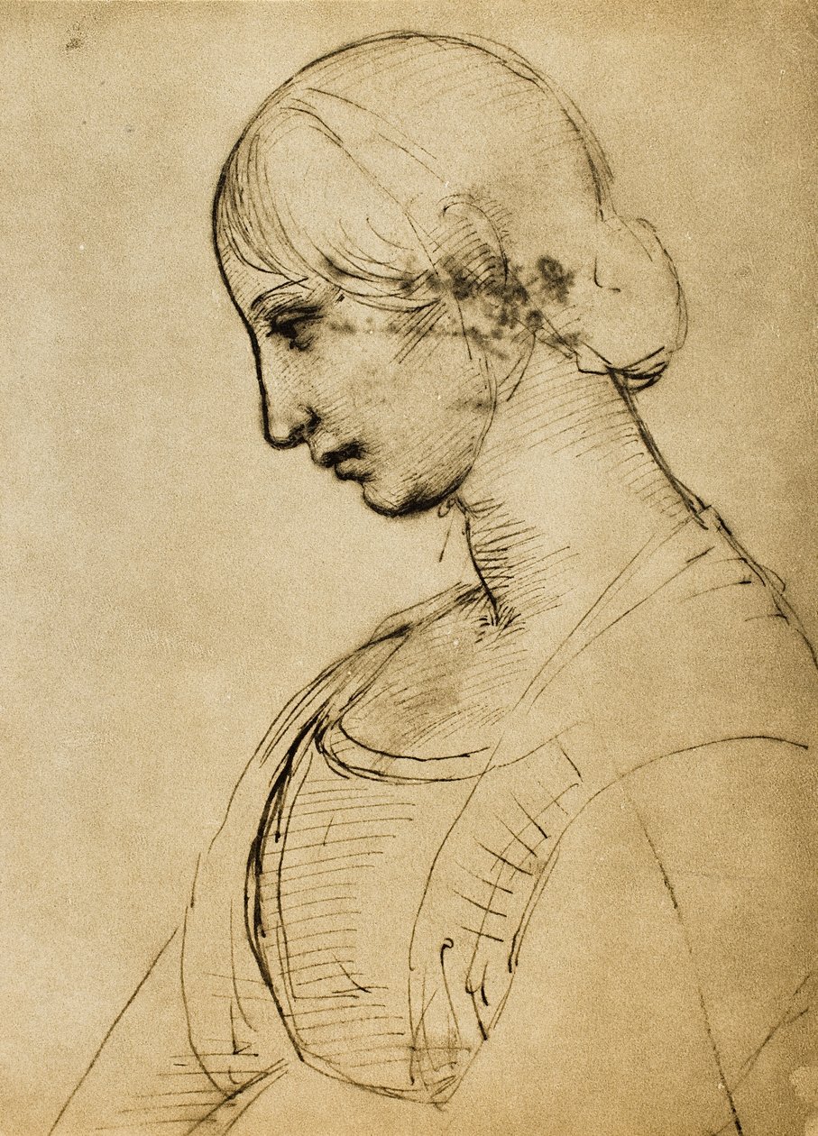 Tutkimus Magdalenalle; piirustus Raphael. Piirustus- ja grafiikkakaappi, Uffizi-galleria, Firenze tekijältä Raffaello Sanzio Raphael