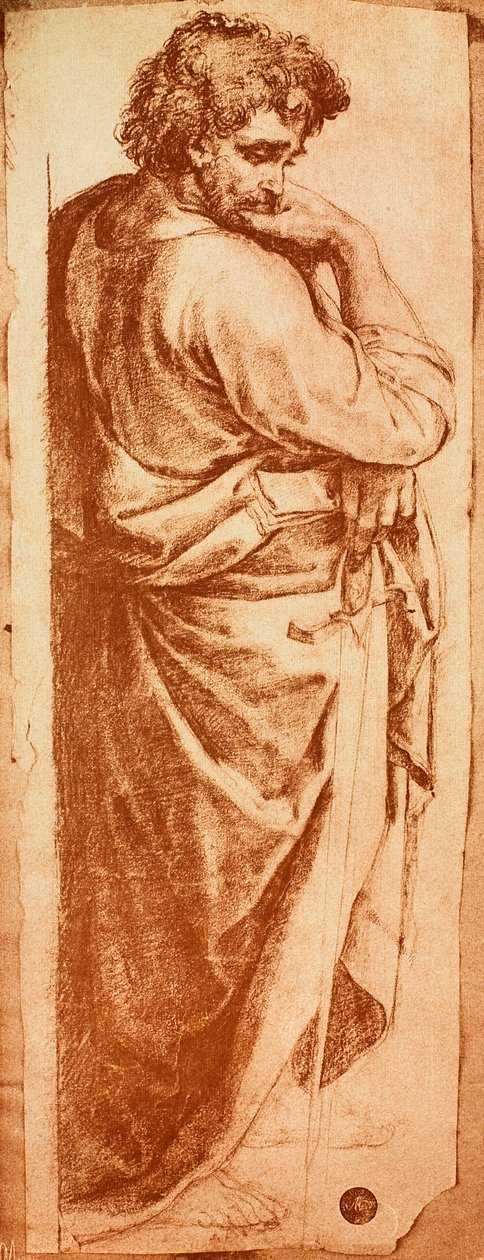 Tutkimus Bolognan alttaritaulun Pyhälle Paavalille; piirustus Raphael, Gallerie dellAccademia, Venetsia tekijältä Raffaello Sanzio Raphael