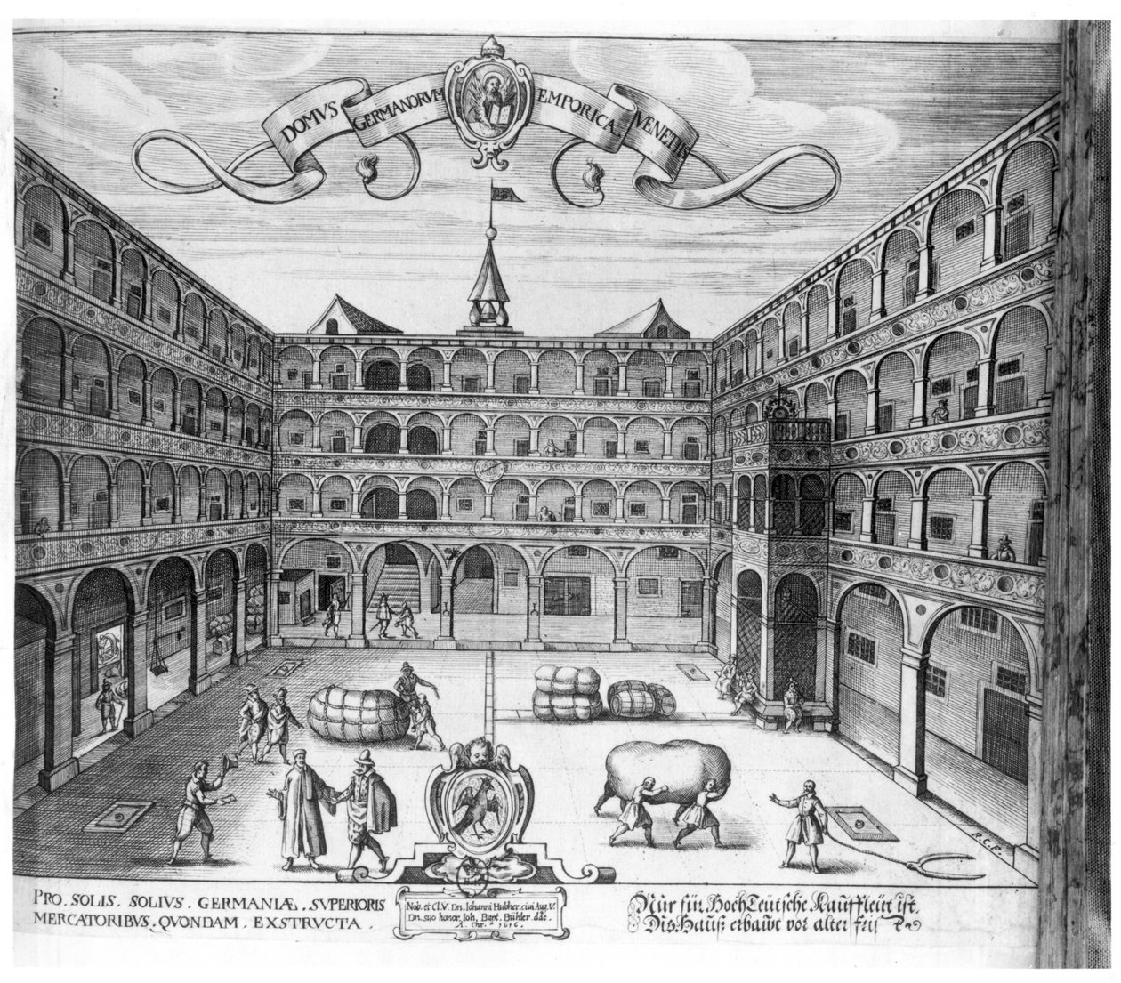 "Domus Germanorum" Venetsiassa, 1616 tekijältä Raphael Custos
