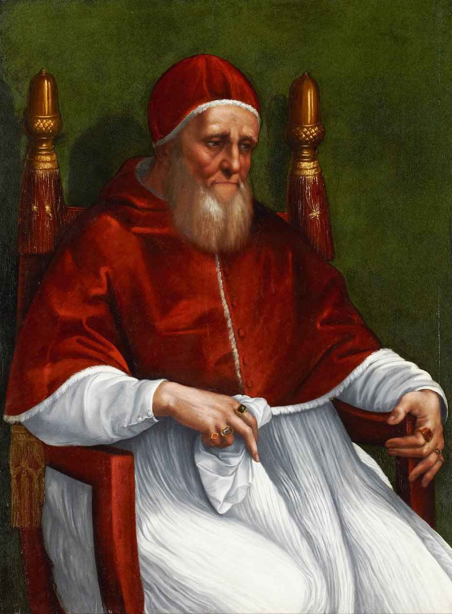 Paavi Julius II:n muotokuva tekijältä Raphael (1483 1520) (& studio)