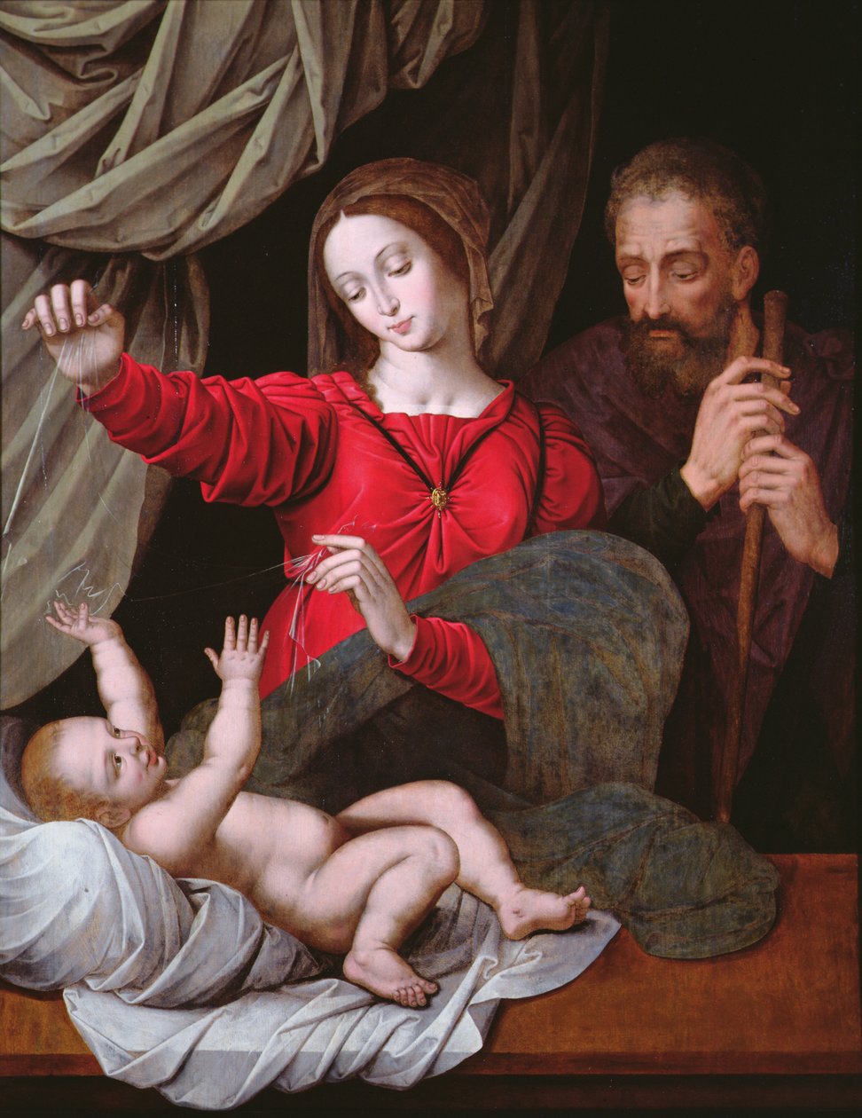 Loreton Madonna (kopio - alkuperäinen Musee Condessa, Chantillyssa, katso 71593) (paneeli) tekijältä after Raphael