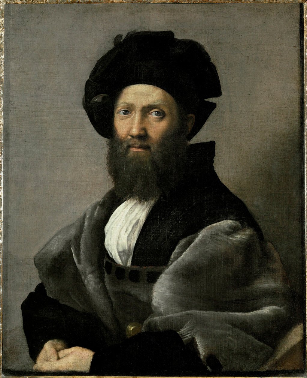 Kreivi Baldassare Castiglione, "Il Cortegiano" -kirjan kirjoittaja ... tekijältä Raphael (1483 1520)