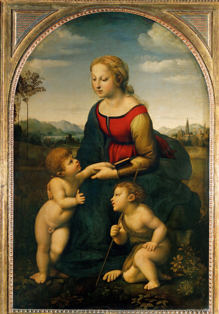 Neitsyt ja lapsi sekä pieni Johannes Kastaja, sanoi ... tekijältä Raphael (1483 1520)