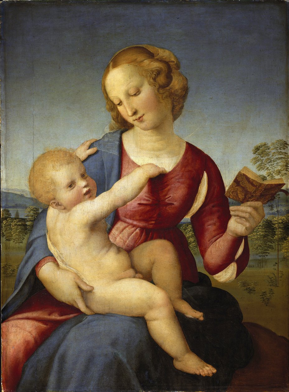 Madonna Colonna - Raphael (Raffaello Sanzio 1483 - 1520) - 1508 - Öljy puulle - 78,9x58,2 - Staatliche Museen, Berliini tekijältä Raphael
