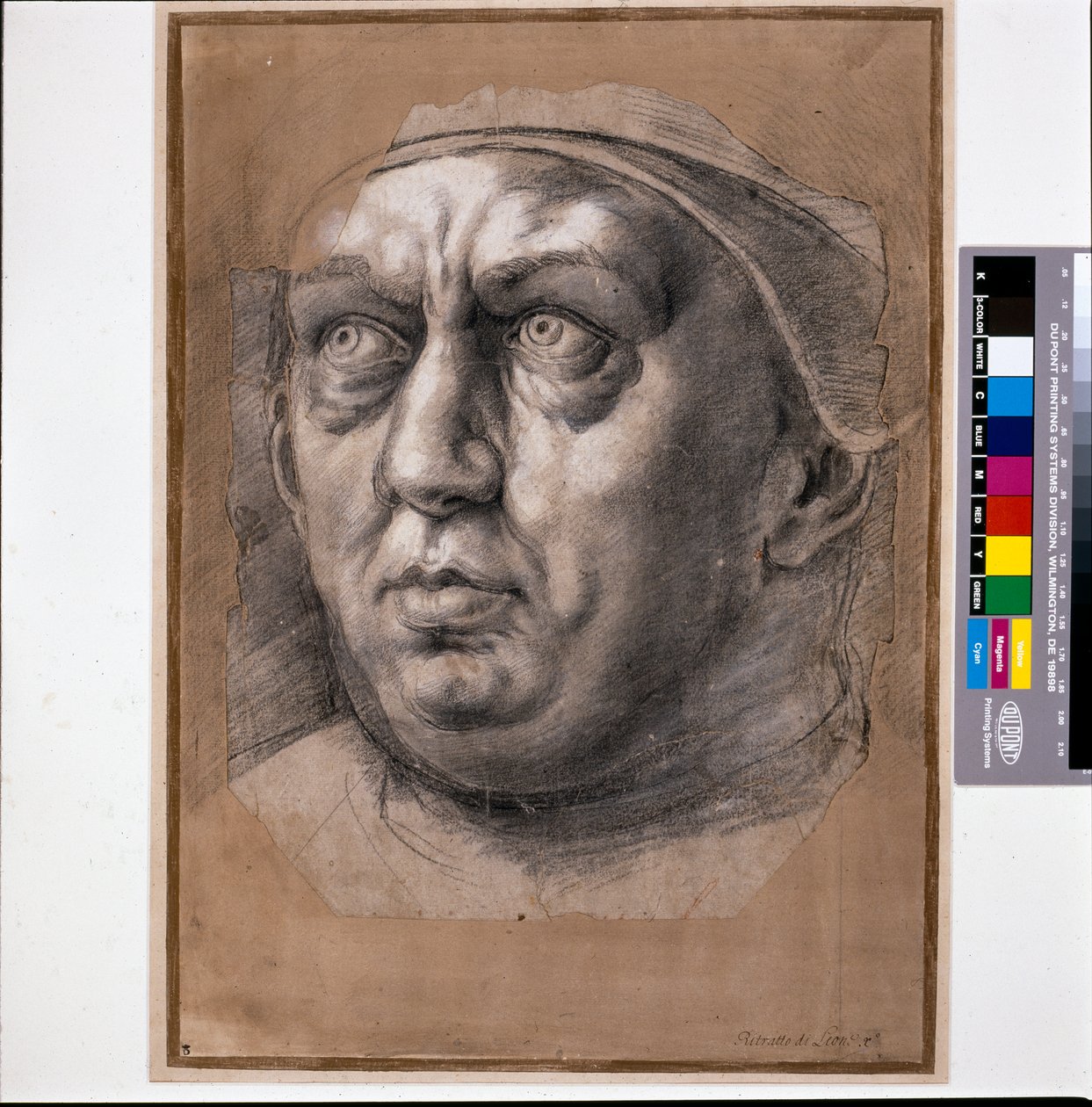 Paavi Leo X (musta liitu paperille) tekijältä Raphael (1483 1520)