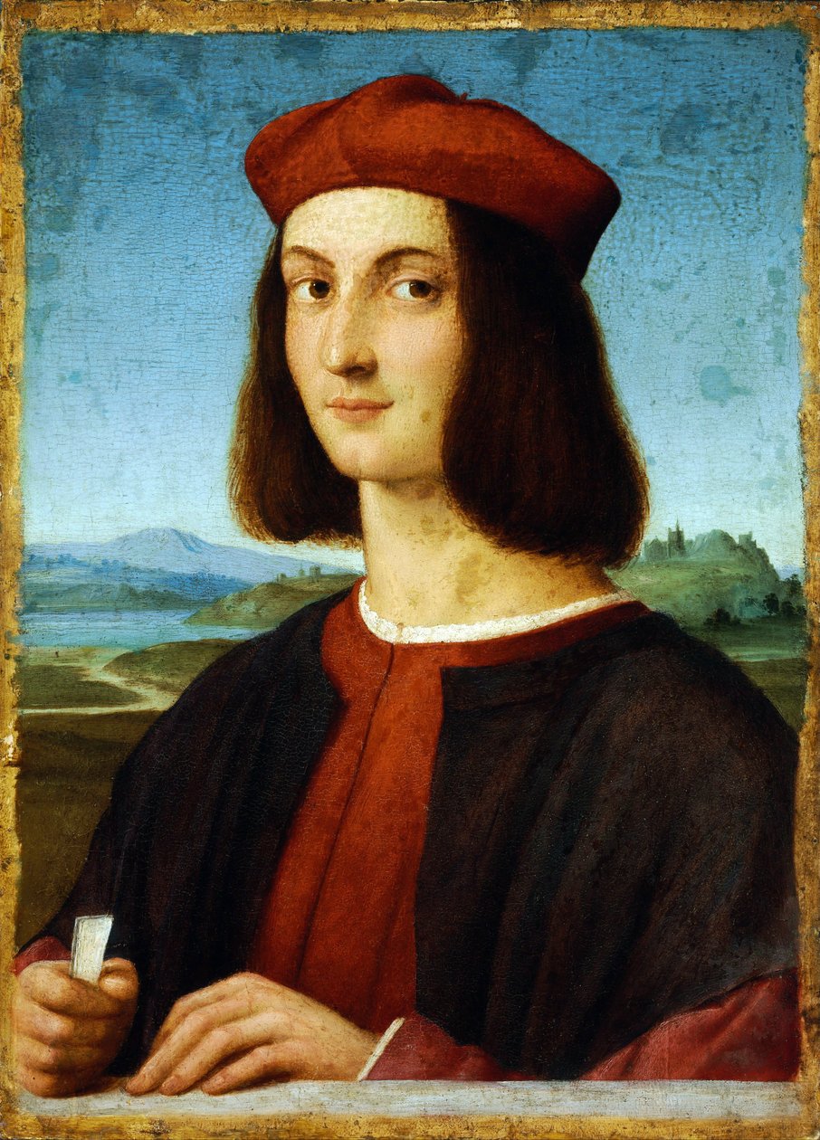 Retrat de Pietro Bembo (1470-1547) - pintura de Raphael (Raffaello Sanziofinnish) tekijältä Raphael